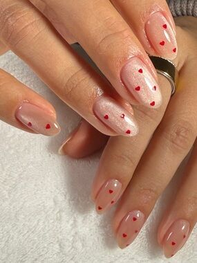 Custom gel press-on nails made by artisan set